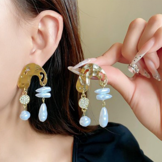 Σκουλαρίκια ''Aurora Pearl Drops''