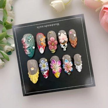 ''Blooming Fantasy Handmade Nails🌸✨''
