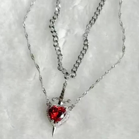 Κολιέ "Eternal Bond Set ❤️🗡️"