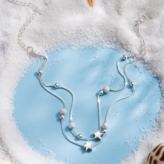Αλυσίδα ποδιού ΄΄Seoul Star Anklet ✨🇰🇷΄΄