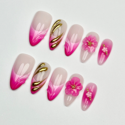 ''Royal Pink Touch Handmade Nails''