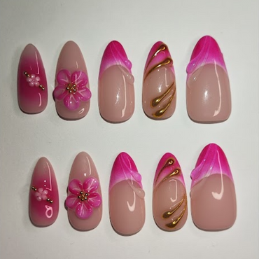 ''Royal Pink Touch Handmade Nails''