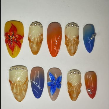 ''🌺Island Paradise Handmade Nails''