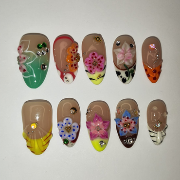 ''Blooming Fantasy Handmade Nails🌸✨''